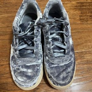 Velvet Air Force ones